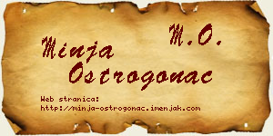 Minja Ostrogonac vizit kartica